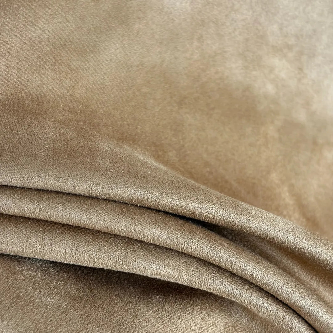 C90-2026 New Ladies Classic Luxury Single Breasted Large Lapel Long Sleeve Deerskin Velvet Jacket, Camel, SML