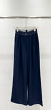 2026 New Style Womens Spliced Waist Casual Straight Pants Size M L Comfortable and Versatile Code 041