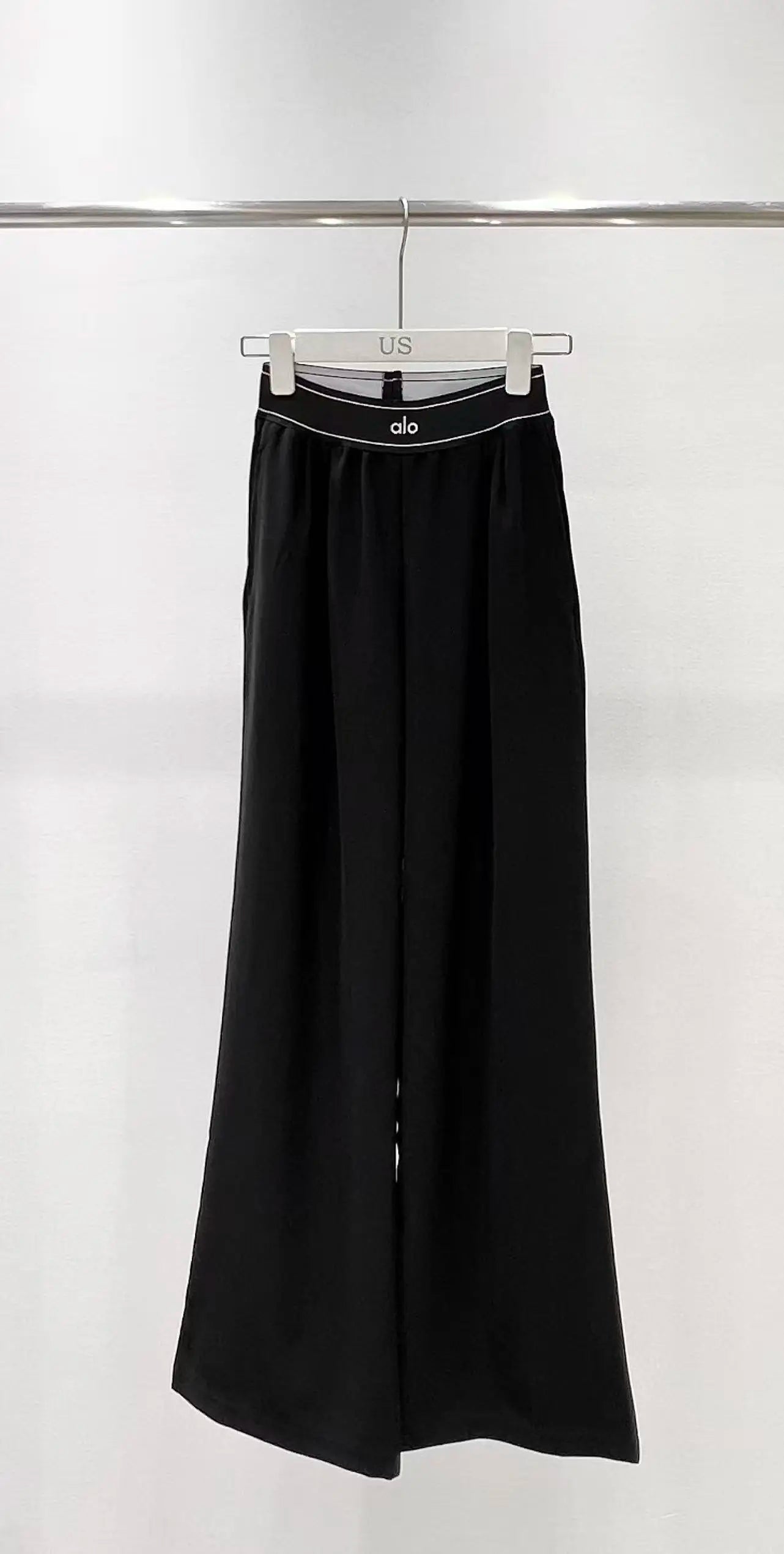 2026 New Style Womens Spliced Waist Casual Straight Pants Size M L Comfortable and Versatile Code 041