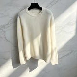 2026 Women Long-sleeved knitted Sweater New Fashion Trend Popular Versatile Breathable Long-sleeved knitted Sweater
