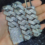 Hip Hop Jewelry Men Iced Out Chains Big Heavy 25mm Six Rows Cz Stone Cuban Link Chain High Quality Bling Necklace ﻿