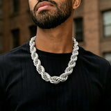 12mm Fashionable Men's Necklace, Featuring A High-end Hip-hop Style, Is Perfect for Music Festivals. It's Fashionable And Versatile, Making It The Perfect Gift for Your Boyfriend