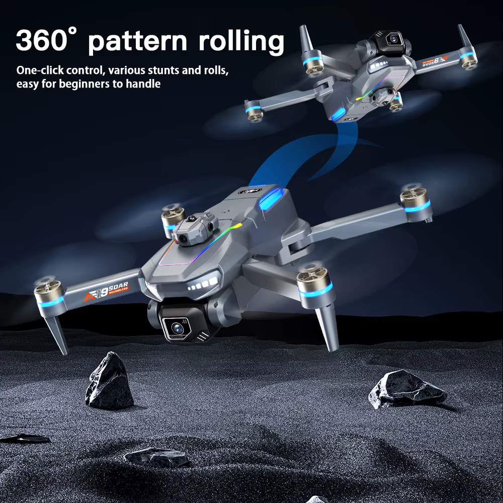 AE19 GPS Drone 4.3" LCD 8K/4K Dual Camera 360° Obstacle Avoidance 3 Battery Options Professional RC Quadcopter for Gifts Travel