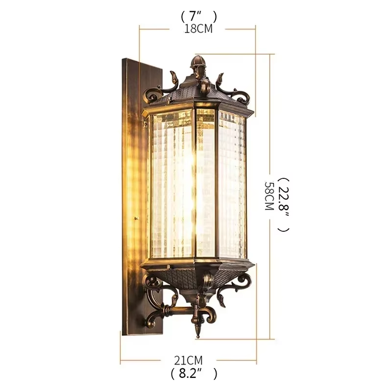 APRIL Classical Retro Luxury Outdoor Sconces-Ip65 Waterproof LED Wall Lamp for Home Porch Courtyard Patio Balcony|Decor Durable