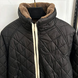 2026 Women Autumn Winter Fleece‑Lined Stand Collar Quilted Padded Jacket ZX5801