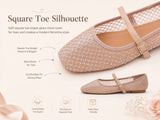 2026 Women's Mesh Ballet Flats Pointed Toe Breathable Flat Shoes Elegant Casual Slip On Shoes For Office Travel