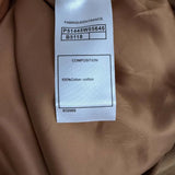 C90-2026 New Ladies Classic Luxury Single Breasted Large Lapel Long Sleeve Deerskin Velvet Jacket, Camel, SML