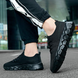 Breathable Mesh Running Shoes - Slip-On Design with MD Sole for Men and Women - Perfect for Sports & Leisure Activities in Spring/Summer/Fall
