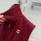 2026 New Style Womens Red Denim Vest Jacket Coat Size M L Fashionable and Good Texture Code 042