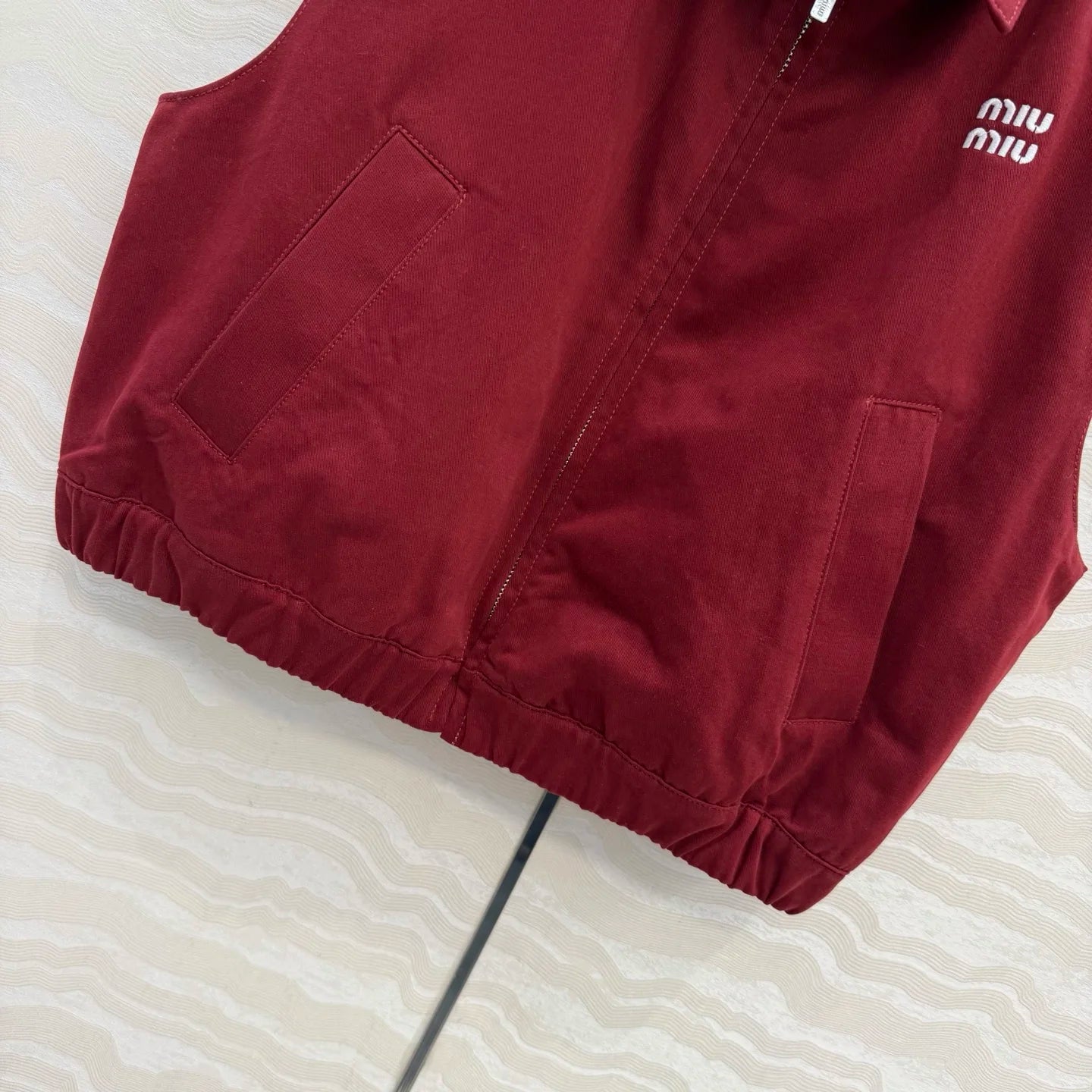 2026 New Style Womens Red Denim Vest Jacket Coat Size M L Fashionable and Good Texture Code 042