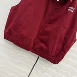 2026 New Style Womens Red Denim Vest Jacket Coat Size M L Fashionable and Good Texture Code 042