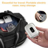 Mini Portable Men's Shaver Electric Foil Shaver IPX7 Waterproof Pocket Travel Beard Razor LED Power Display USB-C Rechargeable Wet Dry Shaving Machine For Male
