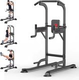 Adjustable Height Power Tower for Home Gym: Pull-Up, Dip Station, Multi-Function Strength Training Fitness Equipment