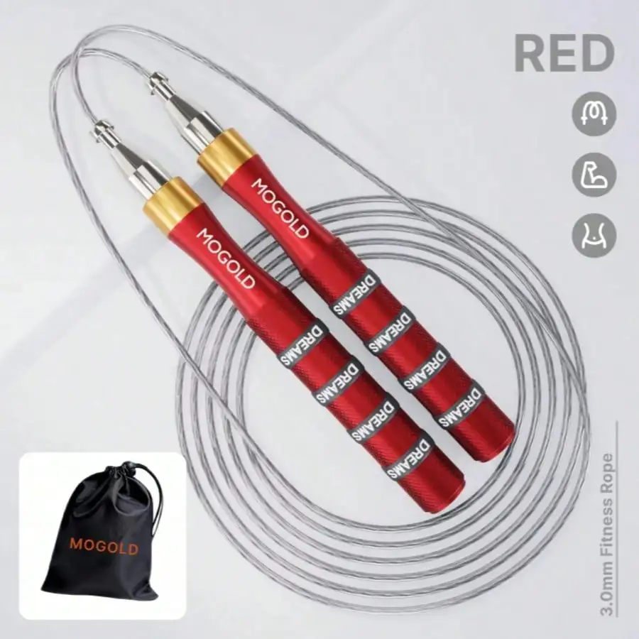 Adjustable Speed Jump Rope | 10Ft Steel Cable | 360° Dual Bearings | Anti-Slip Metal Grips | Fast, Durable for Crossfit HIIT