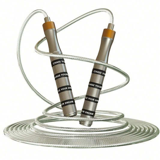 Adjustable Speed Jump Rope | 10Ft Steel Cable | 360° Dual Bearings | Anti-Slip Metal Grips | Fast, Durable for Crossfit HIIT