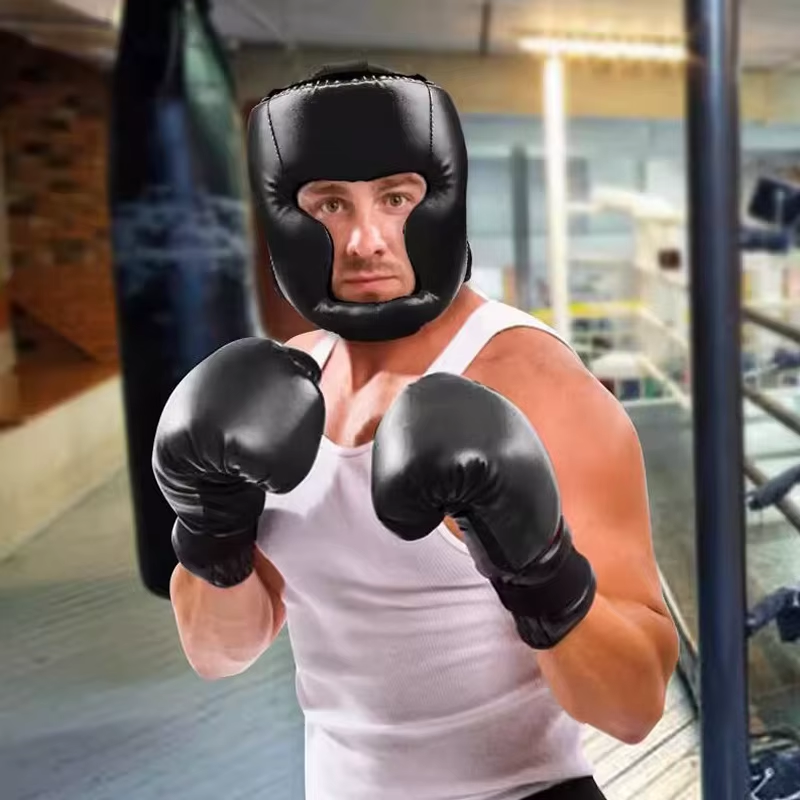 Adult Boxing Helmet Taekwondo Head Gear Muay Thai Headgear, Sanda Training Helmet