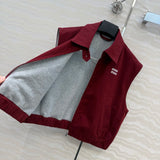 2026 New Style Womens Red Denim Vest Jacket Coat Size M L Fashionable and Good Texture Code 042