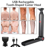 Long Handle Electric Back Shaver For Men USB Rechargeable Body Hair Removal Razor