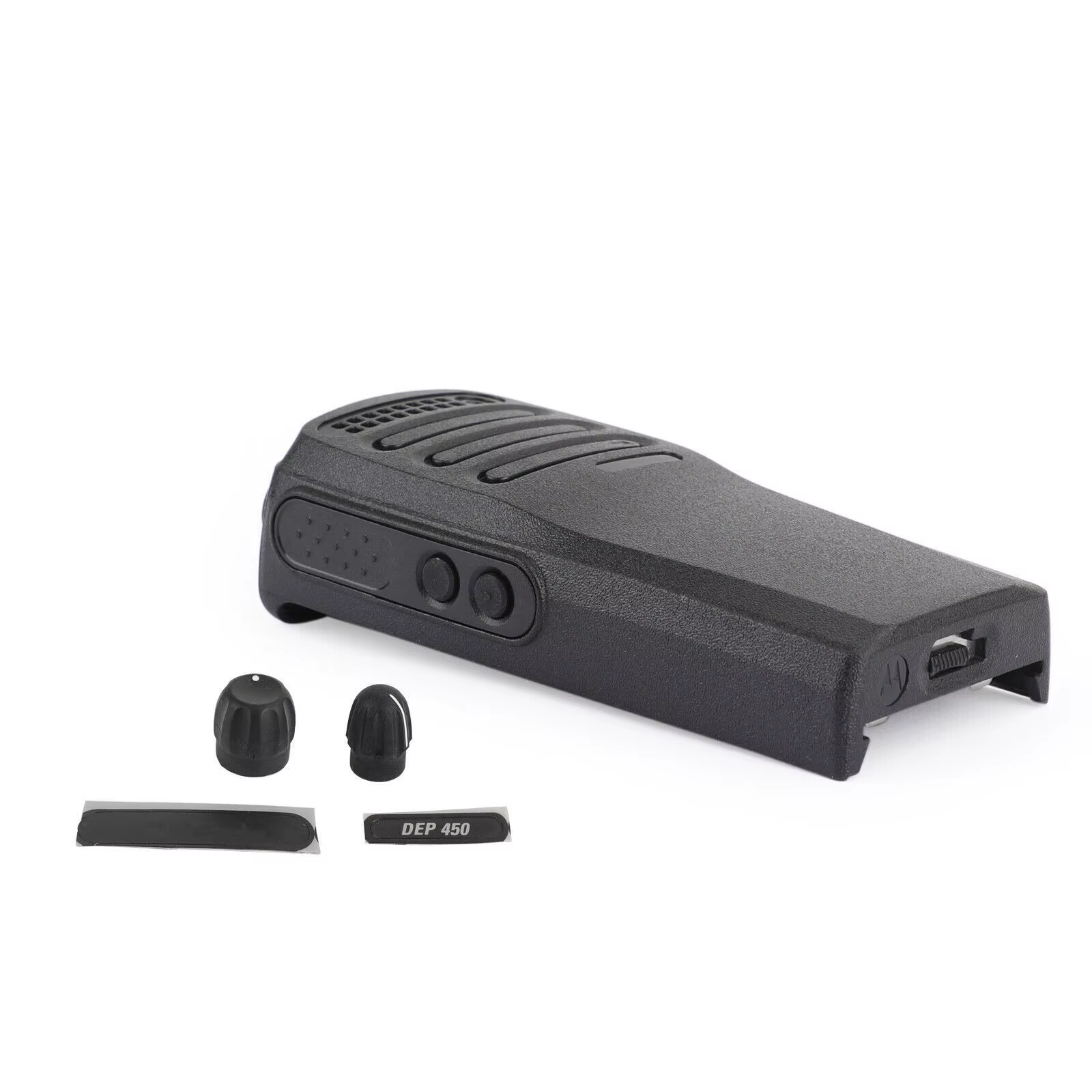 Black Walkie Housing Front Cover + Volume Channel Knob Fit for DP200D DP1400 DEP450 XIR P3688 Two Way Radio