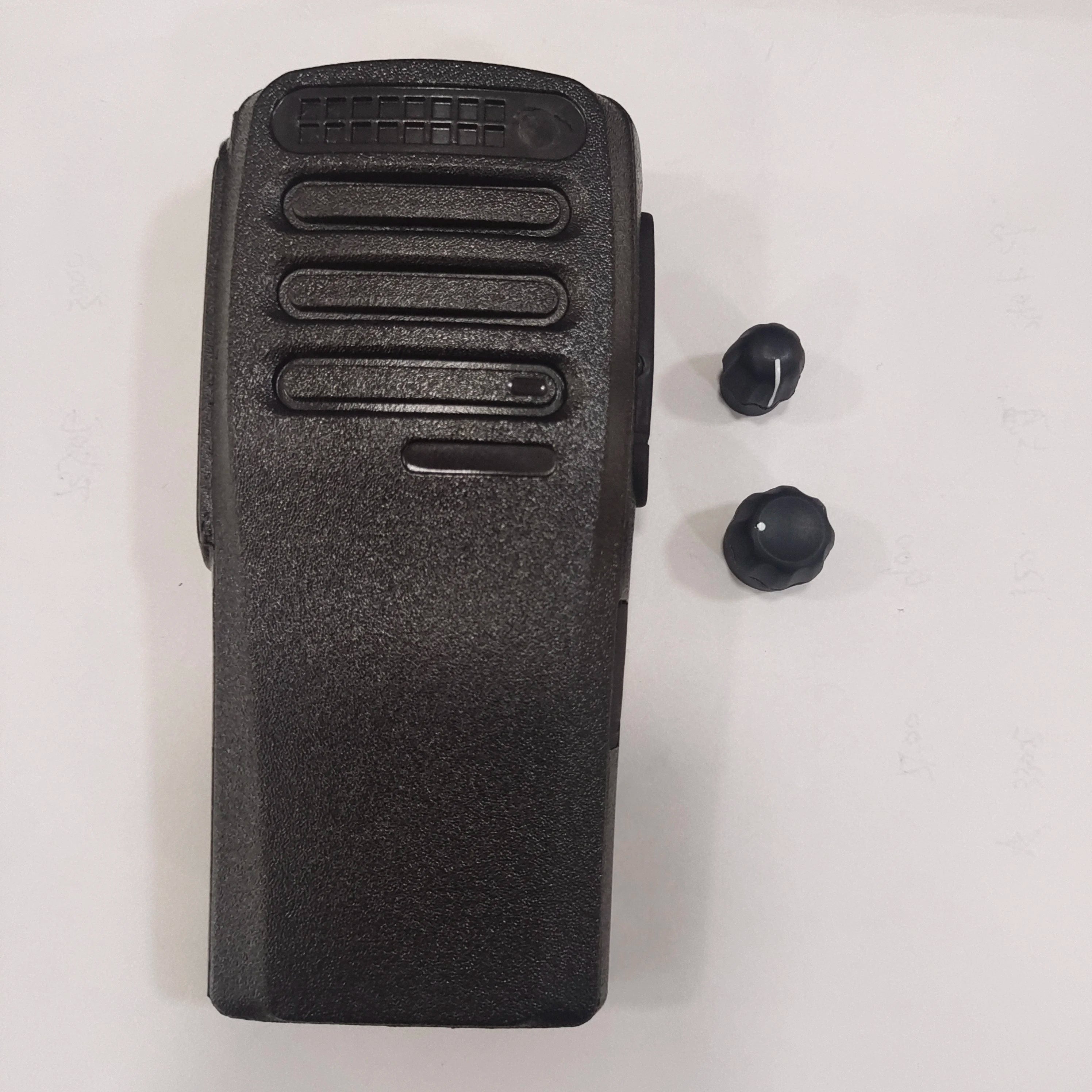 Black Walkie Housing Front Cover + Volume Channel Knob Fit for DP200D DP1400 DEP450 XIR P3688 Two Way Radio