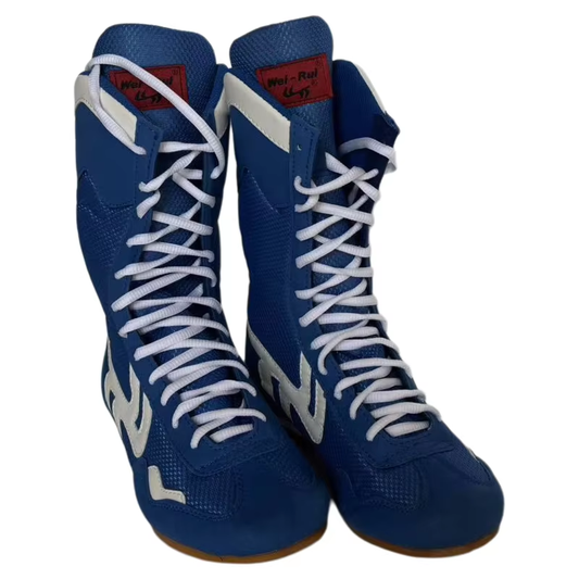Boxing Shoes High Professional for Men and Women Adult Blue Red Black 35 -46