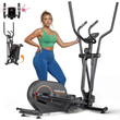 Compact Elliptical Machine Only 2 Sq Ft,15In Stride Foldable Elliptical for Home,Folding Elliptical Exercise Machine