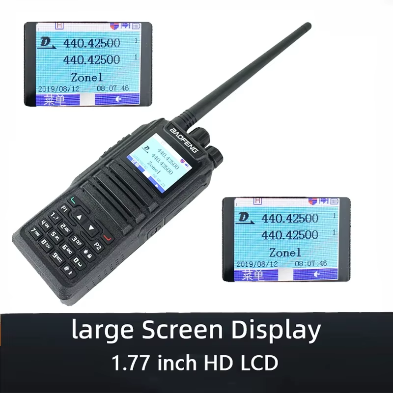 DM-1701 for Baofeng Walkie Talkie Open GD77 Dual Mode Analog/Digital Tier 1+2 Dual Time Slot Ham Dual Band Two Way Radio DR-1801