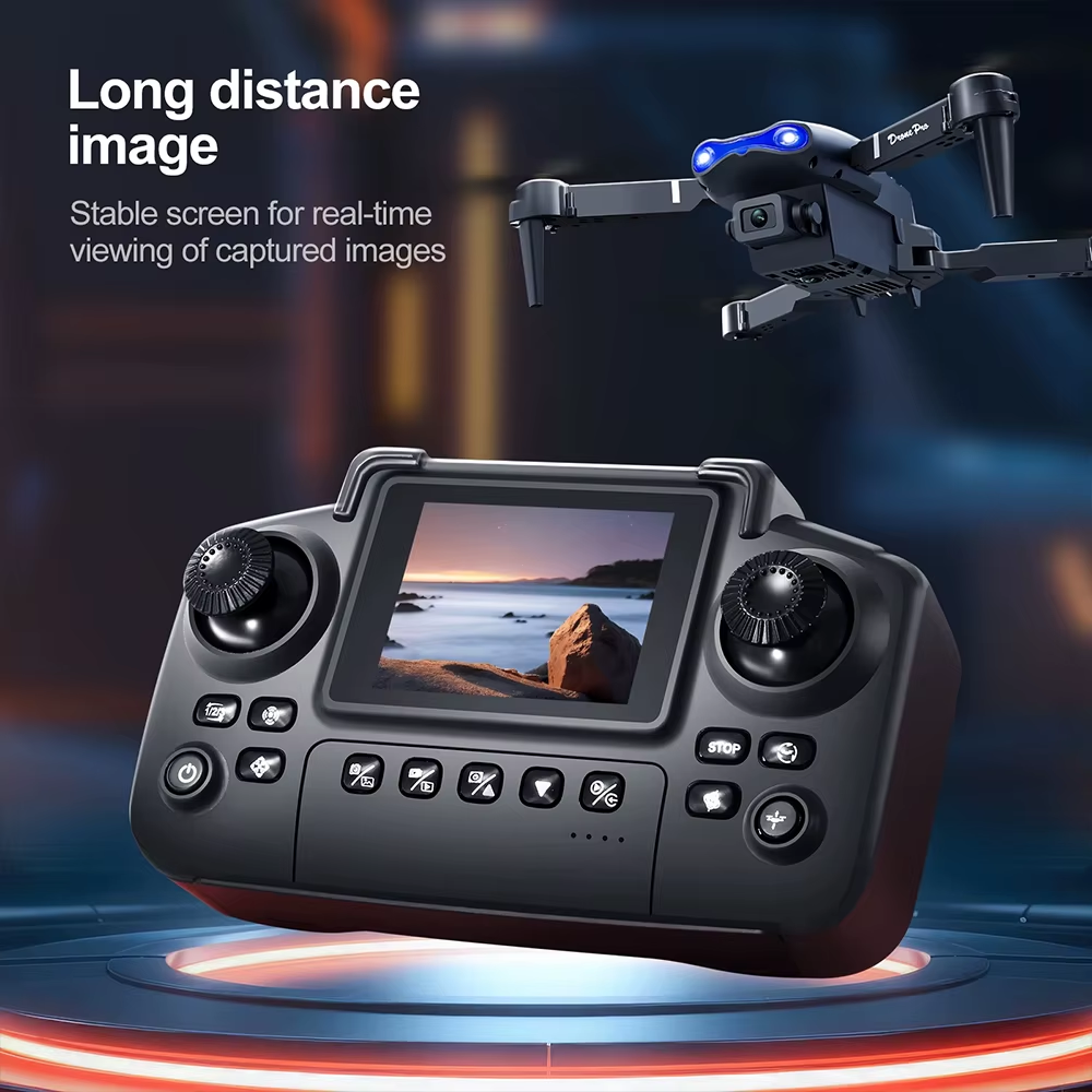 E88 4K Professional and Videography Aerial Drone with Large Screen on Remote Control Long Distance Children'S Toys