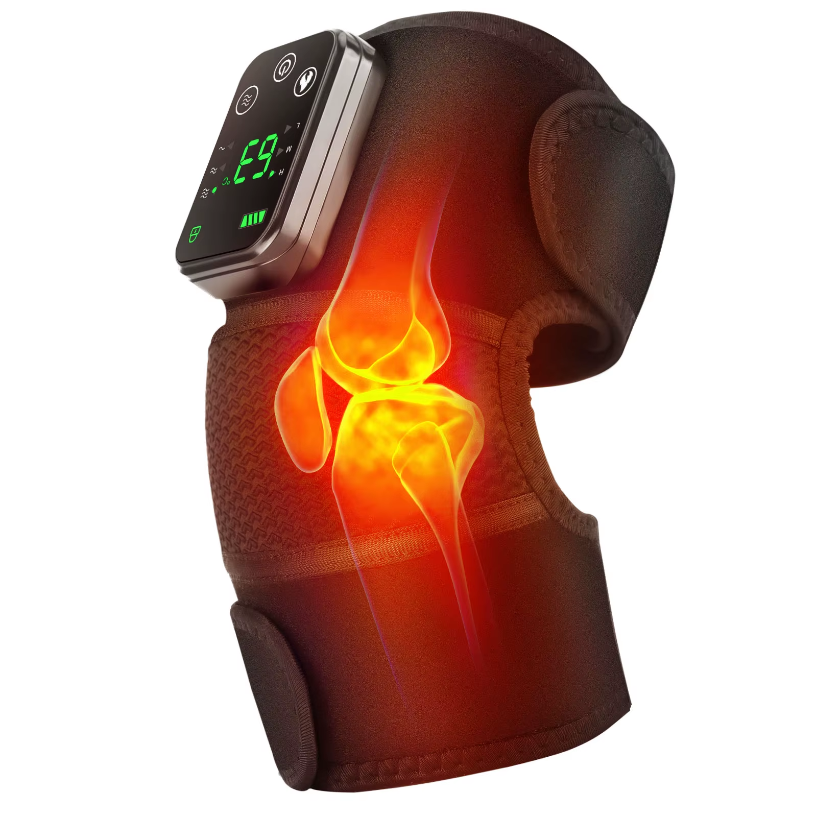 Electric Heated Vibration Knee Massage Pad 3 in 1 Massager Shoulder Elbow 3 Hot Compress Thermal Joint Brace Muscle Relaxation
