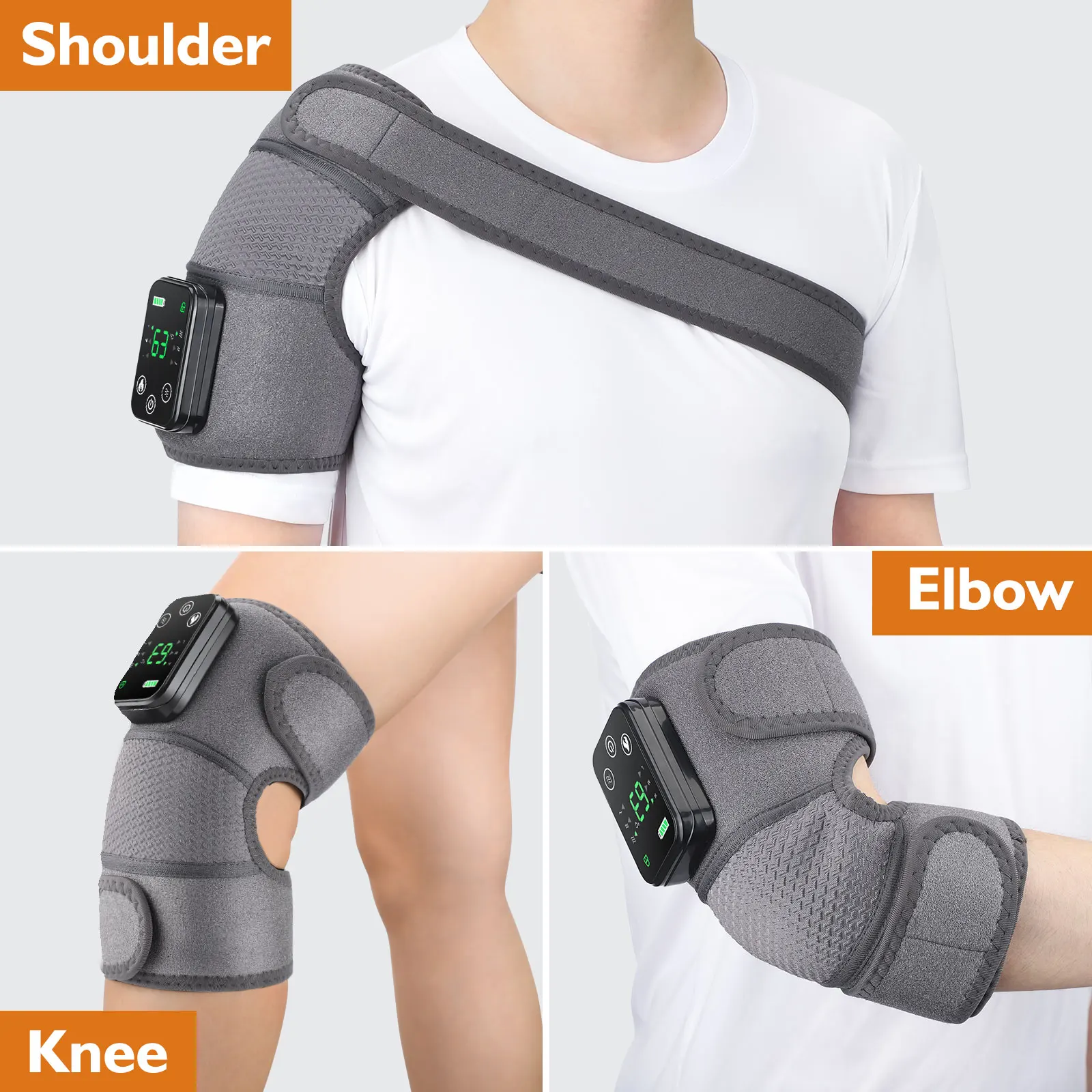 Eletric Heating Knee Massage Instrument Vibrator Knee Pad Joint for Elbow Leg Knee Shoulder
