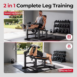 FEIERDUN Leg Extension and Curl Machine, Adjustable Leg Curl Machine, Seated Leg Extension Machine,Home Gym Leg Machine