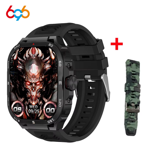 Fashion 2.1" Outdoor Sports Fitness Men Heart Rate Health Smart Watches Compass Blue Tooth Call NFC Music Waterproof Smartwatch