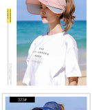 Women's Sun Hat Cycling Breathable Visor Caps Female Scalable Brim Empty Top Baseball Cap Wide Brim Cap UV Protection Beach Hats
