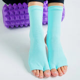 Hot Two Toe Yoga Socks Silicone Non Slip Quick-Dry Pilates Sock Foot Heel Cotton Ventilation Ballet Dance Sock for Women Fitnes