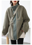 CHIC VEN Women Jacket Coat Thicken Warm Casual Lamb Faux Fur Woman Overcoat Loose Outerwear Female Tops Lady Autumn Winter 2025