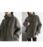 CHIC VEN Women Jacket Coat Thicken Warm Casual Lamb Faux Fur Woman Overcoat Loose Outerwear Female Tops Lady Autumn Winter 2025