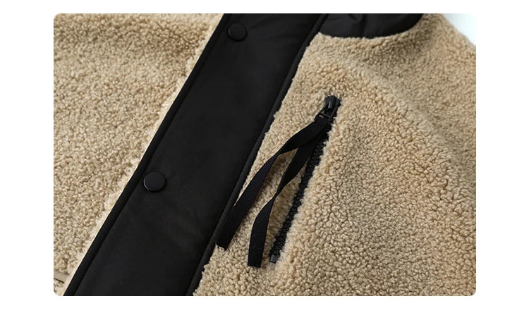 CHIC VEN Women Jacket Coat Thicken Warm Casual Lamb Faux Fur Woman Overcoat Loose Outerwear Female Tops Lady Autumn Winter 2025