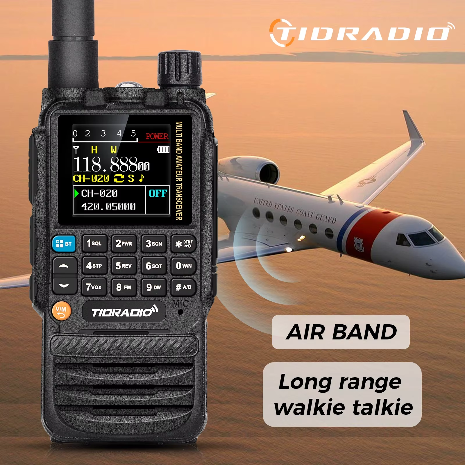 H3 Walkie Talkie Phone APP Wireless Programming HAM Air Band Long Range Radio USB Type-C Cable Programming &Charge