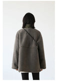 CHIC VEN Women Jacket Coat Thicken Warm Casual Lamb Faux Fur Woman Overcoat Loose Outerwear Female Tops Lady Autumn Winter 2025