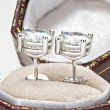 IOGOU 3mm/4mm/5mm/6.5mm/8mm/9mm/10mm/11mm D VVS1 Moissanite Stud Earrings 925 Silver Four Claw Earrings For Women Fine Jewelry