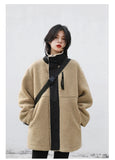 CHIC VEN Women Jacket Coat Thicken Warm Casual Lamb Faux Fur Woman Overcoat Loose Outerwear Female Tops Lady Autumn Winter 2025