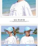 Women's Sun Hat Cycling Breathable Visor Caps Female Scalable Brim Empty Top Baseball Cap Wide Brim Cap UV Protection Beach Hats