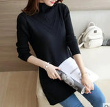 Spring Autumn Winter New Turtleneck Sweater Women's Jumper Medium Long Wool Knit Top Pullover Bottoming Sweaters Pulls Femmes