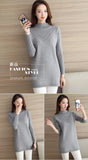 Spring Autumn Winter New Turtleneck Sweater Women's Jumper Medium Long Wool Knit Top Pullover Bottoming Sweaters Pulls Femmes