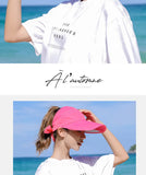 Women's Sun Hat Cycling Breathable Visor Caps Female Scalable Brim Empty Top Baseball Cap Wide Brim Cap UV Protection Beach Hats