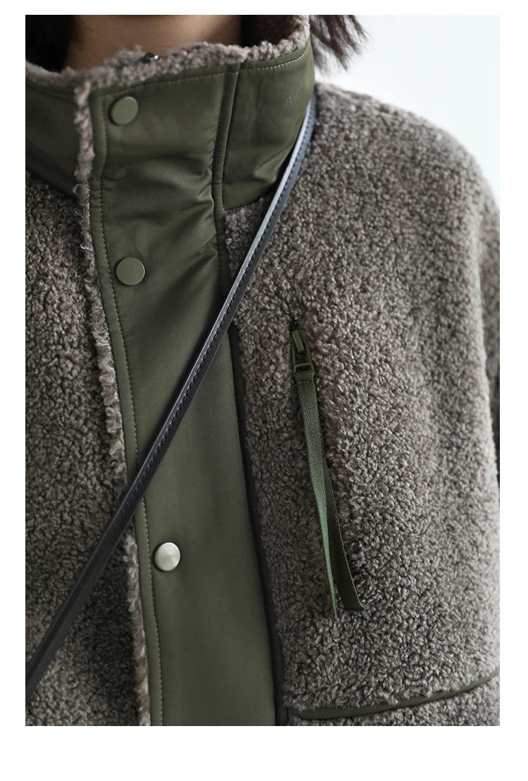 CHIC VEN Women Jacket Coat Thicken Warm Casual Lamb Faux Fur Woman Overcoat Loose Outerwear Female Tops Lady Autumn Winter 2025