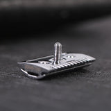 "The FLIPSIDE by YAQI" A Dual Comb Dual Aggression Level Mens Razor Head In Chrome