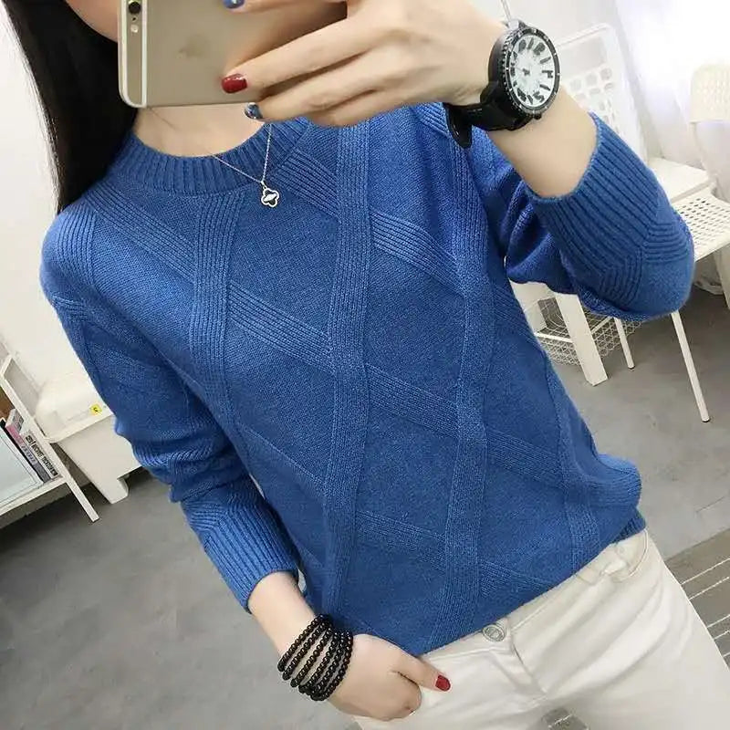 Fdfklak 2026 New Spring Autumn Sweater Women's Winter Pullover Loose Wool Bottoming Thick Sweaters Outer Wear Pull Femme S-3XL