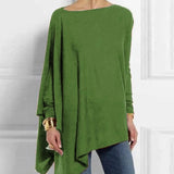 Cotton Irregular Women Blouses Shirt 2022 Autumn Female Solid Pullover Tops Casual O Neck Long Sleeve Blouse Ladies Tunic Blusas