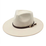 2024 Fashion Women Winter Wool Fedora Hat Men Simple Wide Brim Vintage Felt Jazz Hats New Top Trilby Cap
